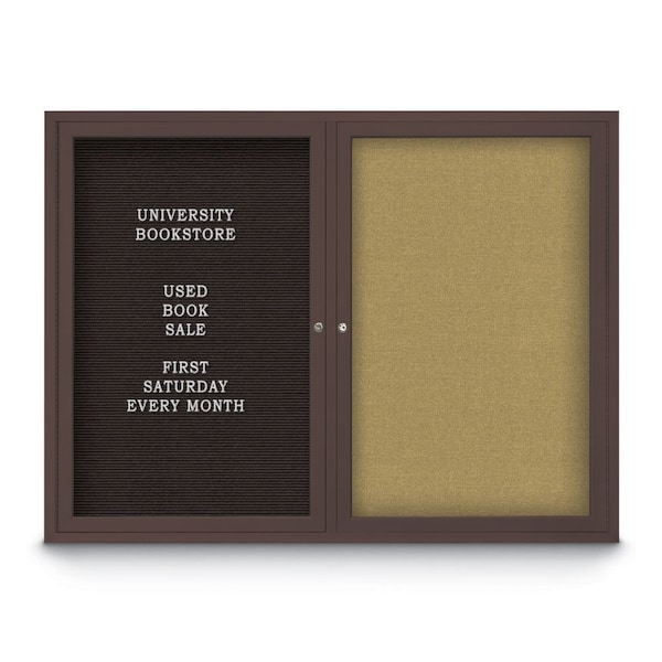 Corkboard, 24"x36", Buff/Satin